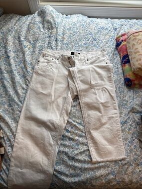 Banana Republic White Girlfriend Jeans
